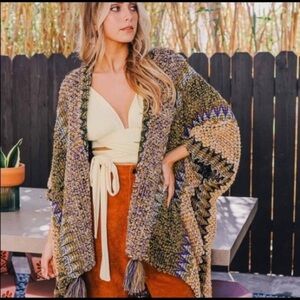 The NANOUK Crochet Patterned Ruana